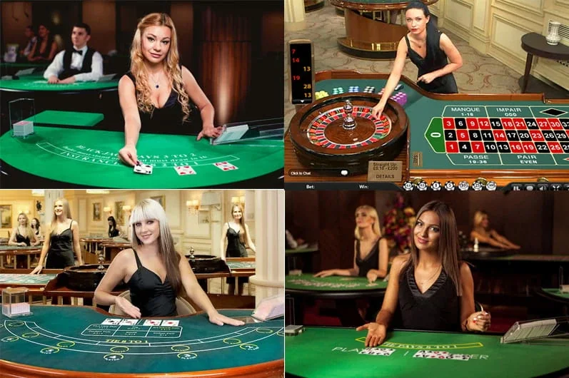 Dealer di meja permainan kasino live